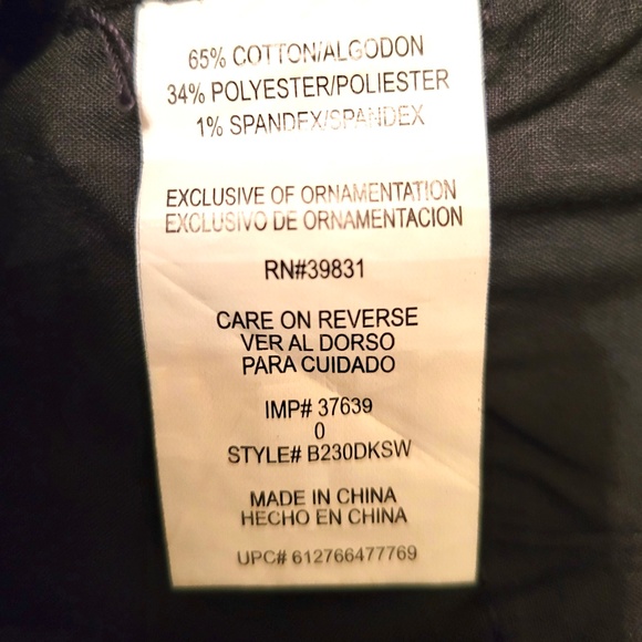 NWT Democracy Black Patterned Pant - Size 0 - Picture 5 of 5